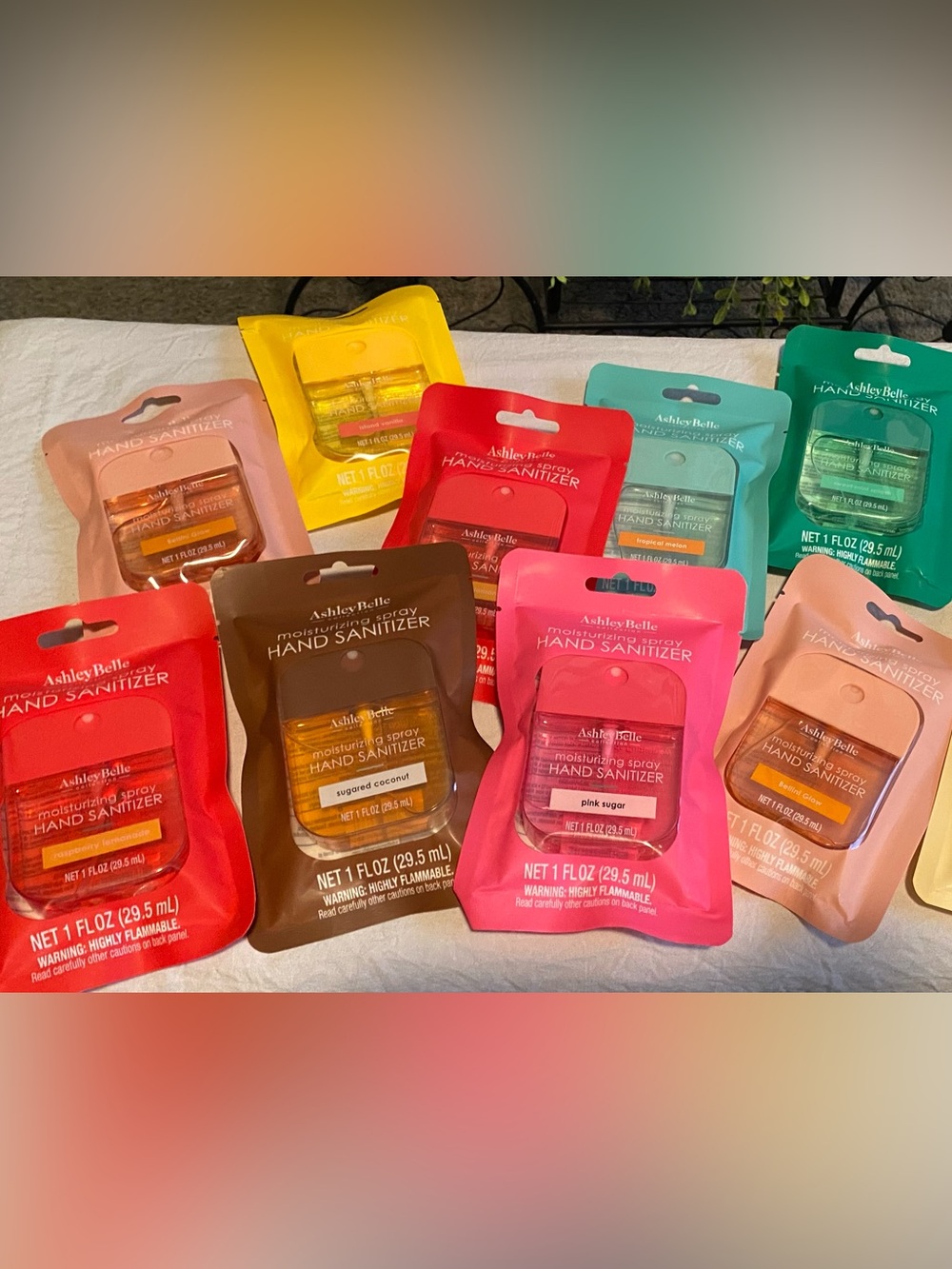 Ashley Belle set of 9 Moisturizing Spray Hand Sanitizers